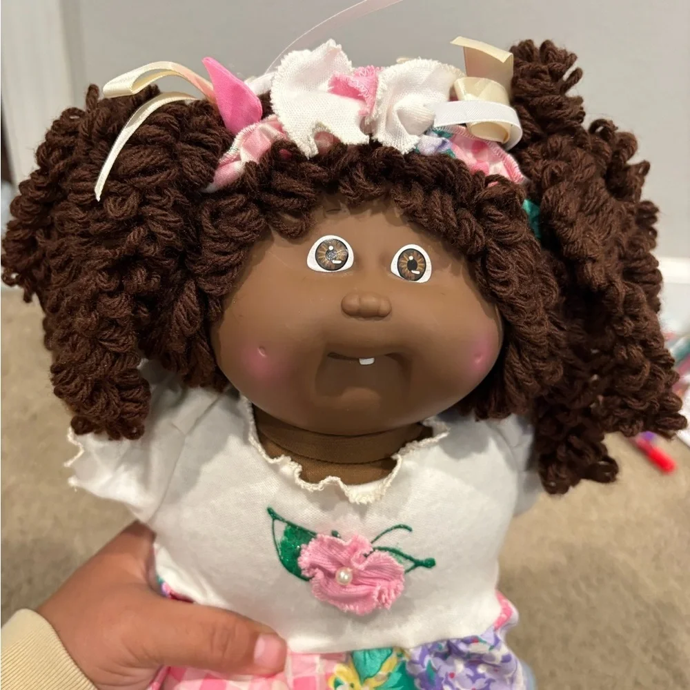 African American popcorn hair cabbage patch double pony 1986 OK factory HM #5